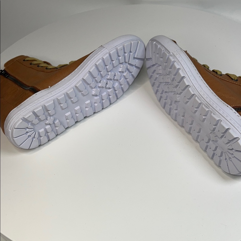 💛NWT WOMENS  KELSI DAGGER BROOKLYN LACE UP LEATHER HIGH TOP BOOTS SIZE 8.5 - Picture 8 of 10